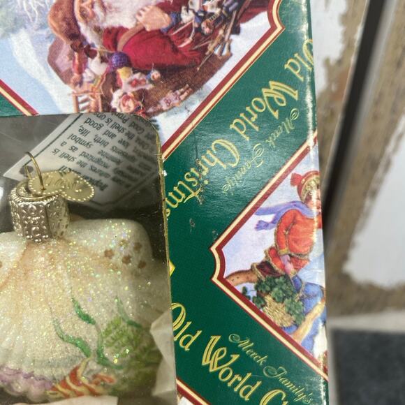 Old World Christmas Scallop Shell Design Fish Scene Christmas Ornaments Set of 6 - Picture 8 of 12